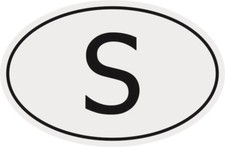 Aufkleber Autokennzeichen S =