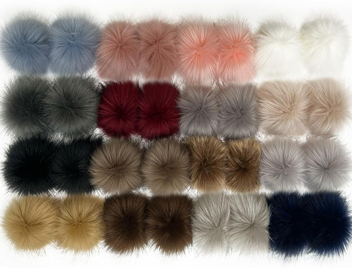 Stück kunstfell pompon - 32,