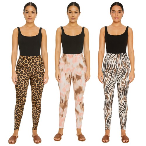 Damen leggings bedruckt zebra - damen-leggings,