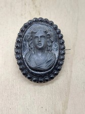 Brosche schwarze kamee - brosche,