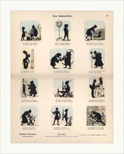 Neue Schattenbilder Korb Spiegel Sultan Kind Faksimile Münchener Bilderbogen 973