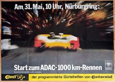 original Renn Plakat Poster Affiche " 1000 Km Nürburgring 1970 " Porsche 908