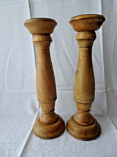 2 Kerzenständer Leuchter aus Echt Holz 38cm Dekoration Haus Garten Landhaus Home