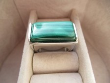 Malachit Ring Messing (Größe