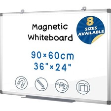 Swansea Magnettafel 90x60cm Whiteboard mit Aluminiumrahmen Büro Schule