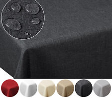 Tischdecke Leinendecke Leinenoptik Eckigdecke Lotuseffekt Tischtuch Fleckschutz