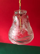 Weihnachtsglocke Kristallglas groß