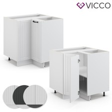 Eckunterschrank Küchenschrank Landhaus Küchenzeile Fame-Line 87 cm Vicco