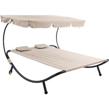 Doppel-Sonnenliege mit Dach