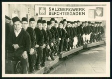6x Foto - Salzbergwerk Berchtesgaden mit der Grubenbahn fahren - Reise 1952