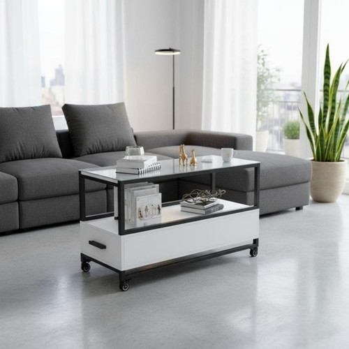 Rollbarer sofatisch mit - rollbarer,