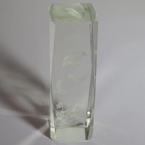 Glasquader briefbeschwerer - briefbeschwerer, 3d