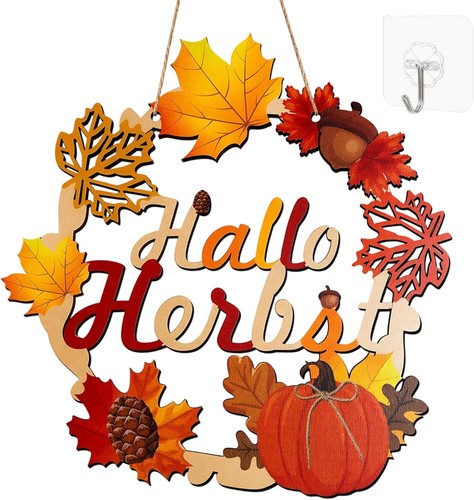 Herbst türkranz holz zum - herbst,