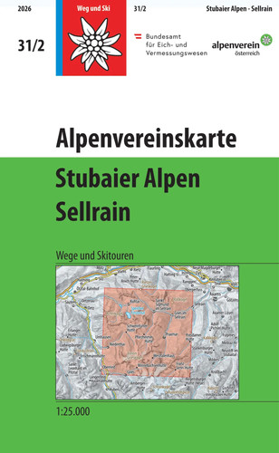 Alpenvereinskarte stubaier - alpenvereinskarte, |