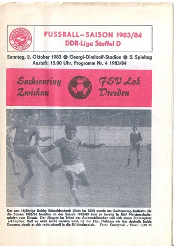 Ddr liga fußballprogramm bsg - liga,