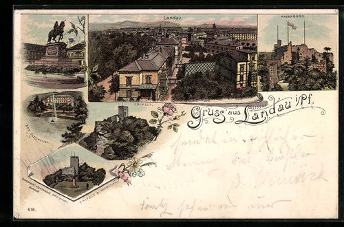 Lithographie landau pfalz - lithographie, /pfalz