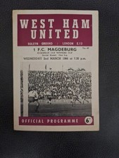 1.FC Magdeburg : West Ham Utd 2.3.1966 Programm DDR EC Europapokal Orginal