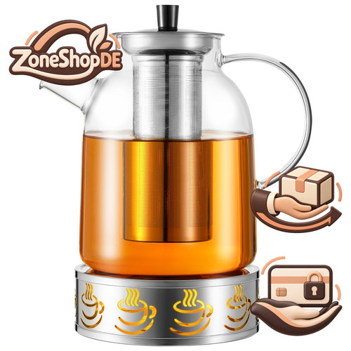 Liter teekanne aus - -teekanne, glas