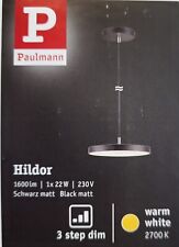 LED Pen­del­leuch­te Paulmann 967.82 Hildor Hängelampe Hildor Schwarz dimmbar,Ne