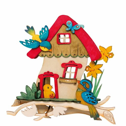 Bastelset fensterbild haus mit - fensterbild,