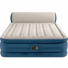 Intex Luftbett mit Pumpe Gästebett Bett Rückenlehne Luftmatratze 229x152x79 cm