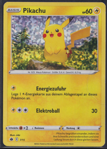Pikachu holo mcdonalds - 7/15,