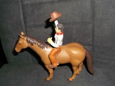 Cowboy mit braunes Pferd aus