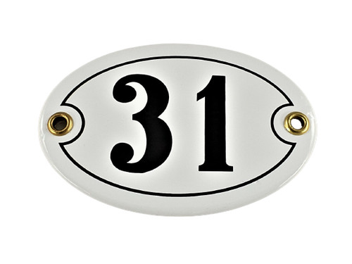 Emaille hausnummer oval - emaille,