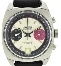 Gruen Precision, Vintage- Herren- Chronograph 70er Jahre, Valjoux 7734, 37,5mm