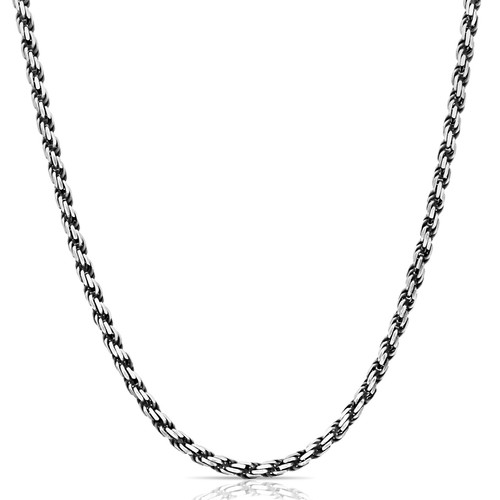 Kordelkette 4mm 925 silber - kordelkette,