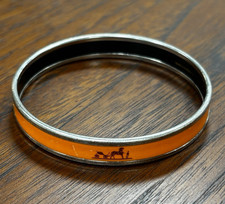Hermes Orange Enamel Bangle
