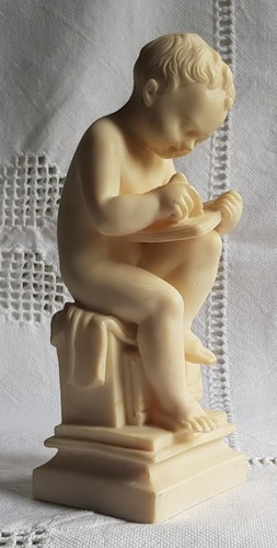 Alabaster figur schreibender - figur,
