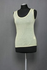 Kathleen Madden Damen Tank Top Shirt M gelb Ärmellos Rundhals mit Viskose Neu