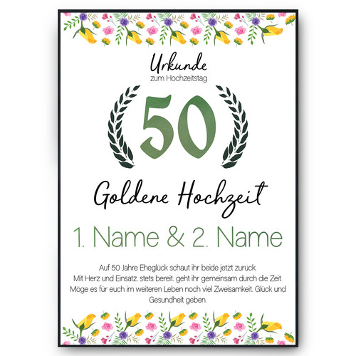 Hochzeitstag - 50.,