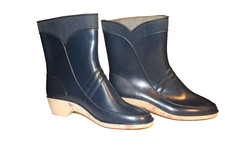 vintage gummistiefel sad made in italy 1960er 1970er jahre blau halbhoch gr. 40