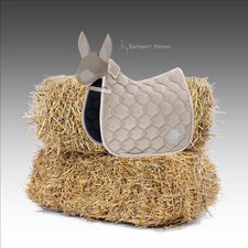 Eskadron Schabracke VELVET im Set, softgrey, Warmblut, Vielseitigkeit