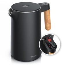 Arendo Wasserkocher 1,5 Liter 2200 W 7 Temperaturstufen Edelstahl