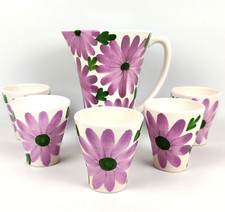 Vintage Saftservice SMF Schramberg „Susi“ – 60er 70er Jahre – Kanne + 5 Becher