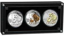 Lunar III - Jahr des Ochsen - Trio Silber inklusive Box und Zertifikat