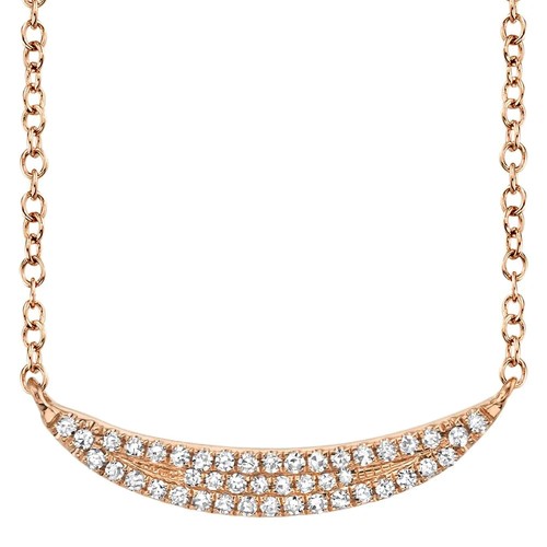14k rose gold - diamant, crescent