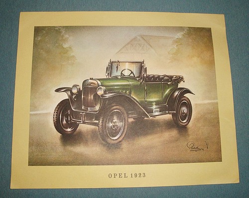 Kunstdruck autowelt opel - kunstdruck,