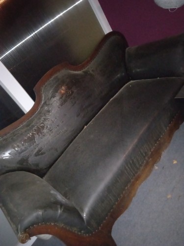 Vintage stilvolles ledersofa - vintage,