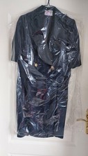 Original Chanel Kleid mit Jacke dunkelblau Chanel Knöpfe mit Stempel