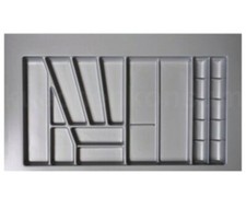 Besteckeinsatz Grau 100 cm Besteckkasten Besteckeinteilung Besteckunterteilung