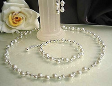 Neu~ Brautschmuck Set mit