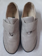 Waldläufer grau m. Klett Gr. 6 1/2- 40, Weite H, Leder