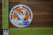 Alter Aufkleber AutoFelle Schonbezüge HDM Pelz im Wagen - Wohlbehagen