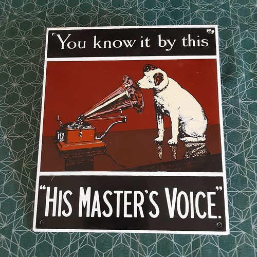 Emaille schild his master - schild, master's