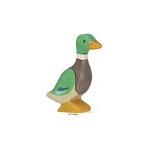 Holztiger Holzfigur Ente Erpel