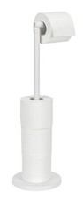 WENKO Stand Toiletten Papier Halter Klo Rollen Weiß offen Ersatz Bad Gäste WC
